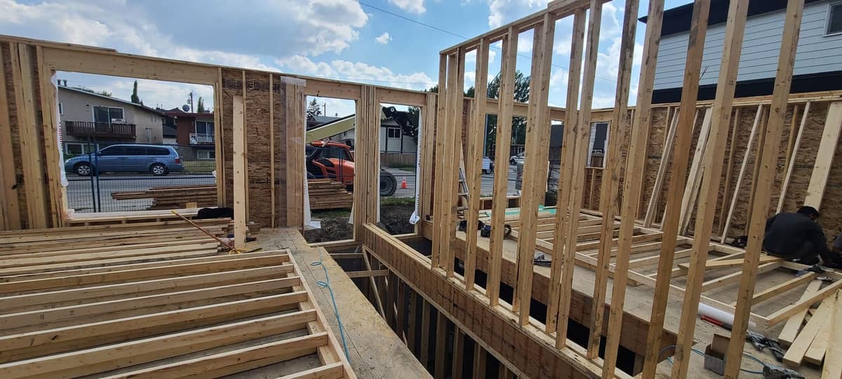 Roof framing in Calgary