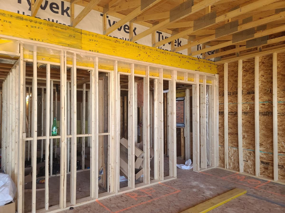 Custom carpentry and beam work by Hysi Framing in Calgary